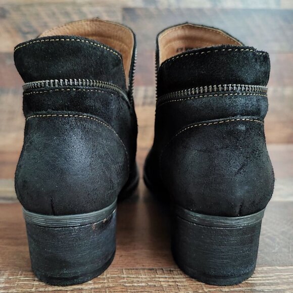 Born Women's Malta Black Leather Ankle Boots Size 8 - Picture 3 of 8